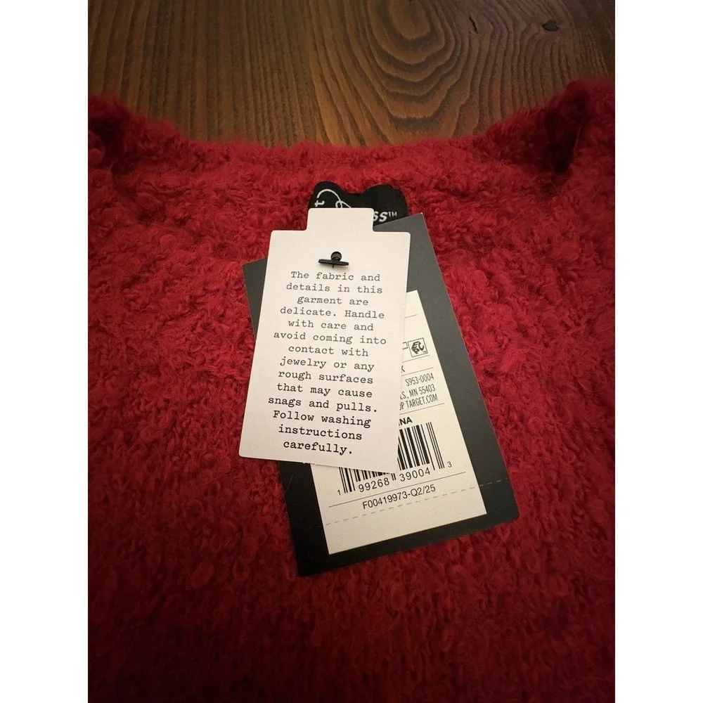 Art Class Girls Fuzzy Crewneck Pullover Sweater Red Size XL (14-16) NWT